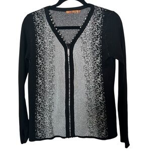 Belldini knit black and Silver sweater